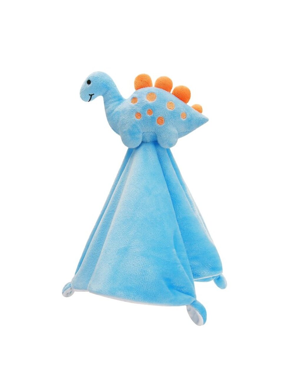Pro Gleem Dinosaur Lovey Blanket Soft Security Blankie 14| Stuffed Toy Blue